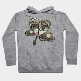 Steampunk heart with clocks and gears Hoodie